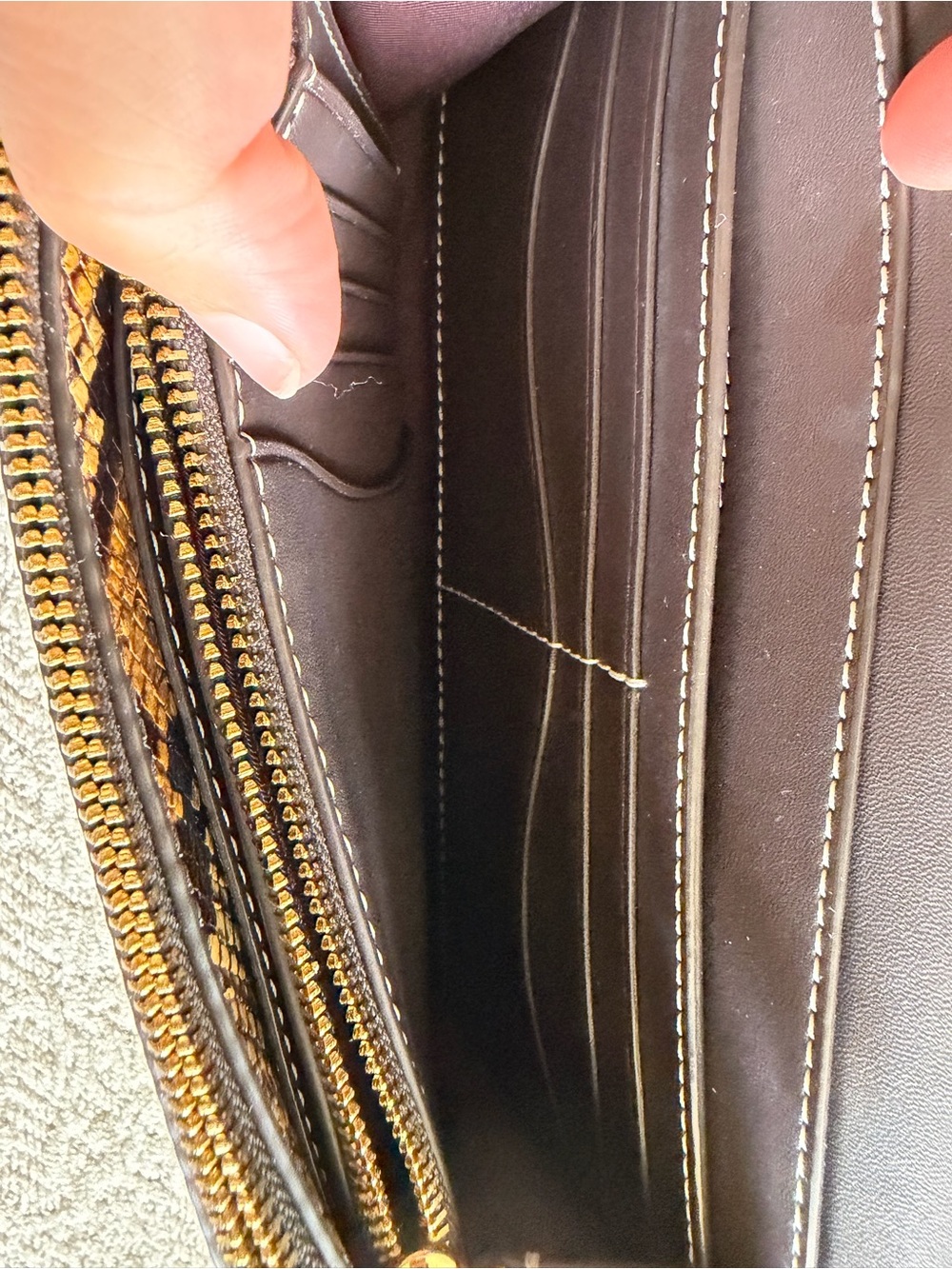Tory Burch Snake-Print Crossbody in Brown and Black - Picture 8 of 10